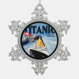 RMS Titanic Poster Art Tin Sneeuwvlok Ornament