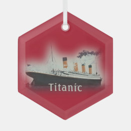 RMS Titanic Red Kerstglas Ornament