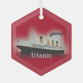 RMS Titanic Red Kerstglas Ornament