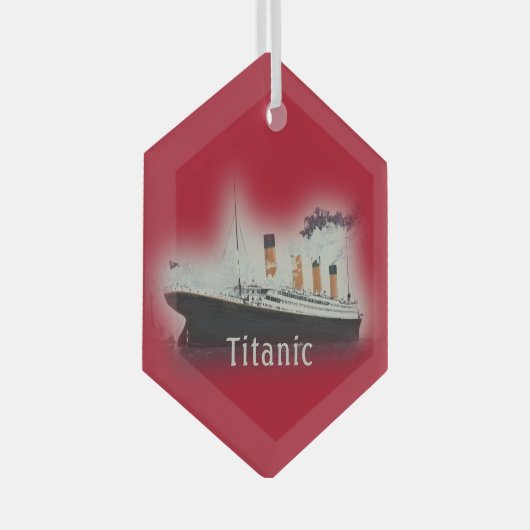 RMS Titanic Red Kerstglas Ornament (Voorkant Rechts)