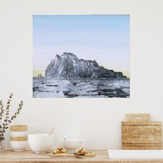 RMS Titanic Schematic of Iceberg Vs. Ship Poster (Keuken)