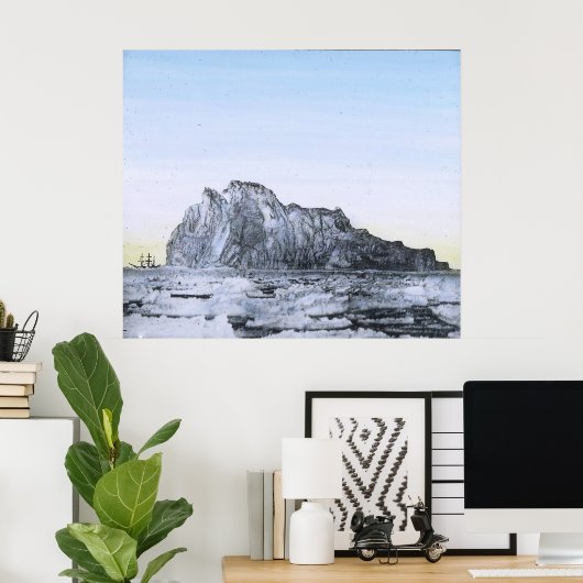 RMS Titanic Schematic of Iceberg Vs. Ship Poster (Thuiskantoor)