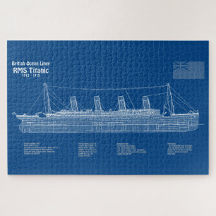 RMS Titanic Schip Blauwdruk Plannen ABD Legpuzzel