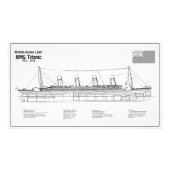 RMS Titanic Ship Blueprint Plans BD Foto Afdruk (Voorkant)