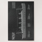 RMS Titanic Ship Blueprint Plans PBD Legpuzzel (Verticaal)