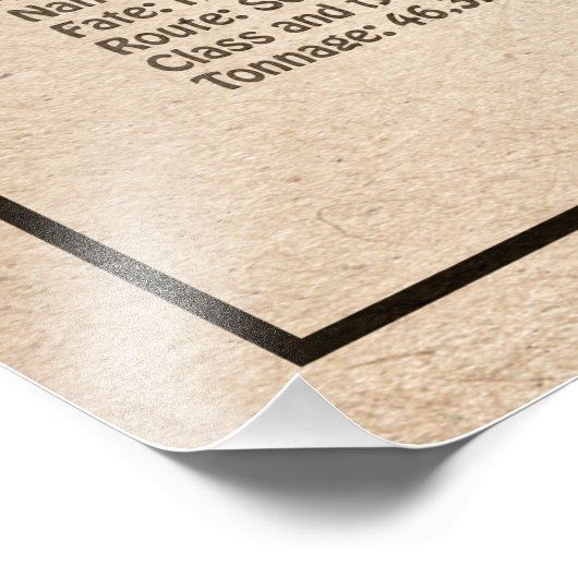 RMS Titanic Ship Blueprint Plans SD Foto Afdruk (Hoek)