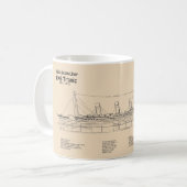 RMS Titanic Ship Blueprint Plans SD Koffiemok (Voorkant links)