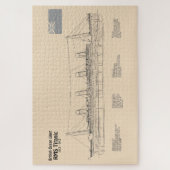 RMS Titanic Ship Blueprint Plans SD Legpuzzel (Verticaal)