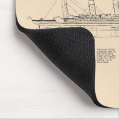 RMS Titanic Ship Blueprint Plans SD Muismat (Hoek)