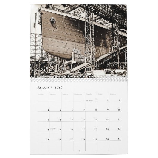 RMS Titanic & Ships of White Star Line Kalender (Jan 2026)