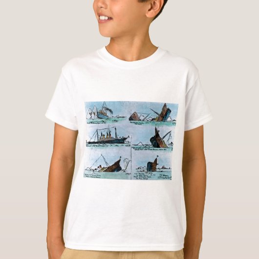 RMS Titanic Sinking Magic Lantern Slide T-shirt (Voorkant)