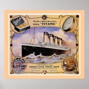 RMS Titanic  Soap Ad (w/border) Poster