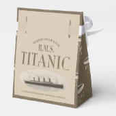 RMS Titanic Spookschip Sepia Tent Favor Box Bedankdoosjes (Achterkant)