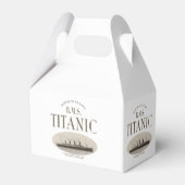 RMS Titanic Spookschip Sepia Witte Gable Favor Box Bedankdoosjes (Voorkant Zijde)