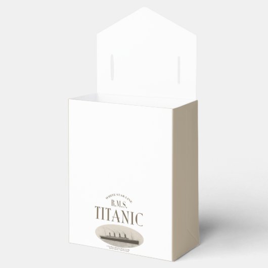 RMS Titanic Spookschip Sepia Witte Tent Favor Box Bedankdoosjes (Geopend)