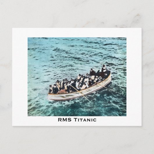 RMS Titanic Survivors in Lifebots  Briefkaart (Voorkant)