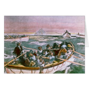 RMS Titanic Survivors in Lifebots Next Morning