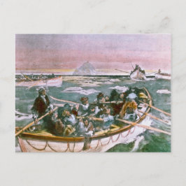 RMS Titanic Survivors in Lifebots Next Morning Briefkaart