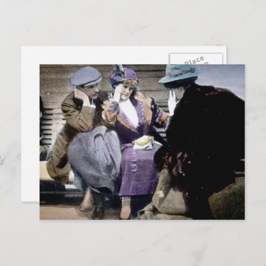 RMS Titanic Survivors on Deck of Carpathia Briefkaart (Voorkant / Achterkant)