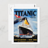 RMS Titanic Travel Ad Briefkaart (Voorkant / Achterkant)