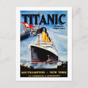RMS Titanic Travel Ad Briefkaart