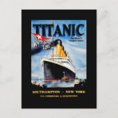 RMS Titanic Travel Ad Briefkaart (Voorkant)