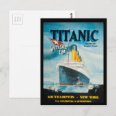 RMS Titanic Travel Ad Briefkaart (Voorkant / Achterkant)