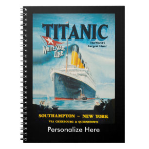 RMS Titanic Travel Ad Notitieboek