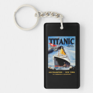 RMS Titanic Travel Ad Sleutelhanger