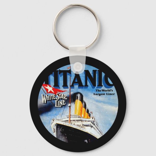 RMS Titanic Travel Ad Sleutelhanger (Voorkant)