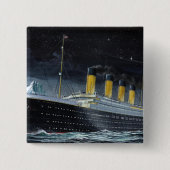 RMS Titanic Vierkante Button 5,1 Cm (Voorkant)