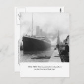 RMS Titanic voor vertrek en gedicht Briefkaart (Voorkant / Achterkant)