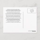 RMS Titanic voor vertrek en gedicht Briefkaart (Achterkant)