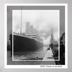 RMS Titanic voor vertrek Poster