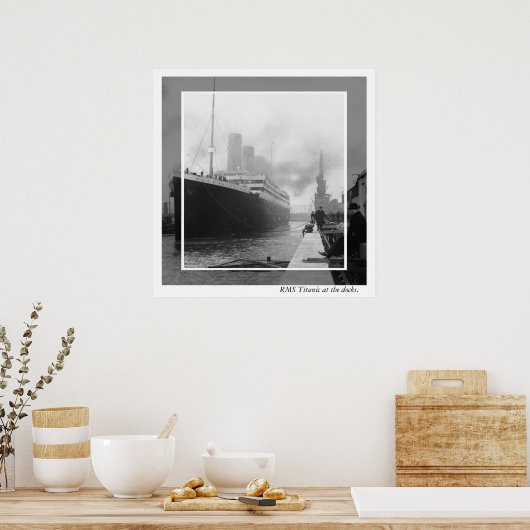 RMS Titanic voor vertrek Poster (Keuken)