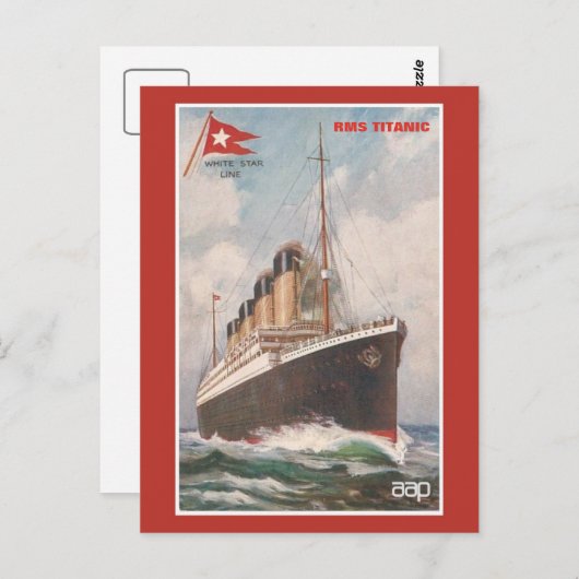 RMS Titanic White Star Line Briefkaart (Voorkant / Achterkant)