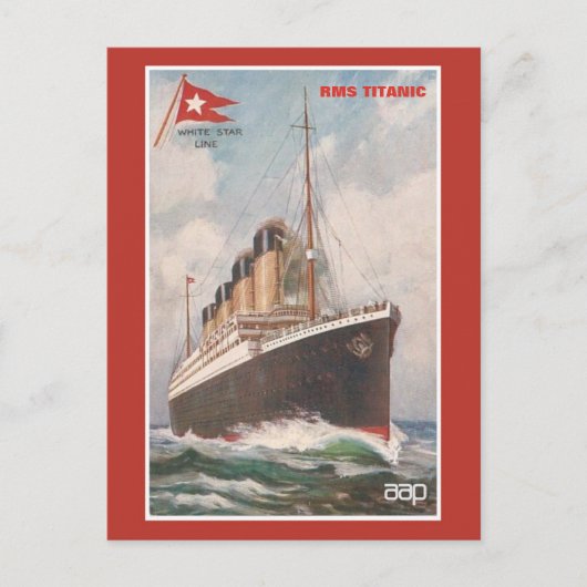 RMS Titanic White Star Line Briefkaart (Voorkant)