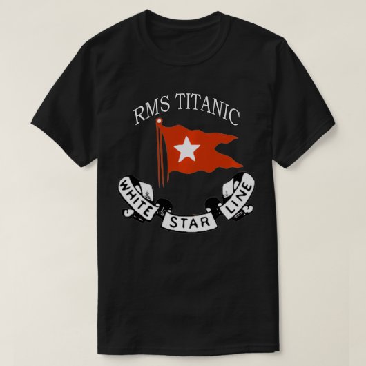 RMS Titanic White Star Line Logo Ship Atlantic Oce T-shirt (Design voorkant)