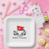 RMS Titanic White Star Line Papieren Bordje (Feest)