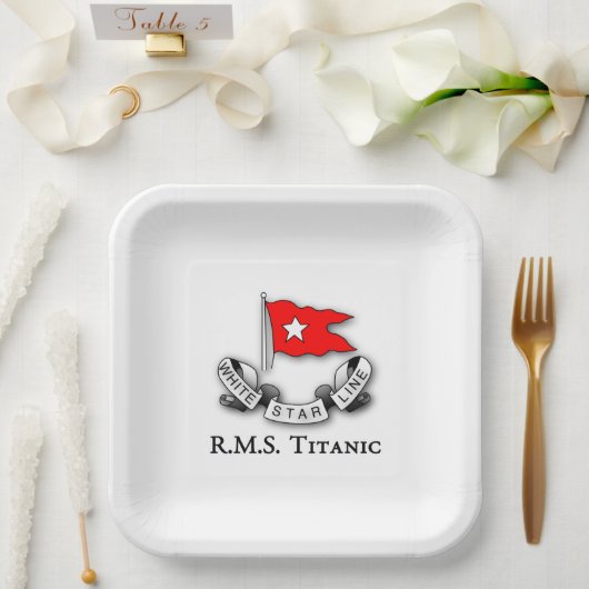 RMS Titanic White Star Line Papieren Bordje (Huwelijk)