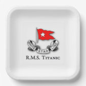 RMS Titanic White Star Line Papieren Bordje (Voorkant)
