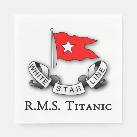RMS Titanic White Star Line Servet (Voorkant)