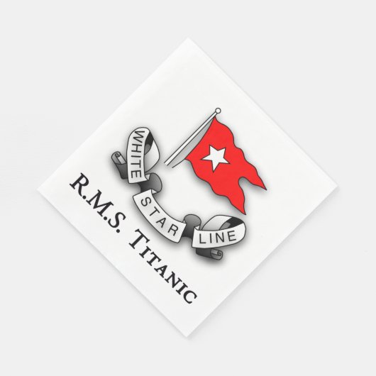 RMS Titanic White Star Line Servet (Hoek)