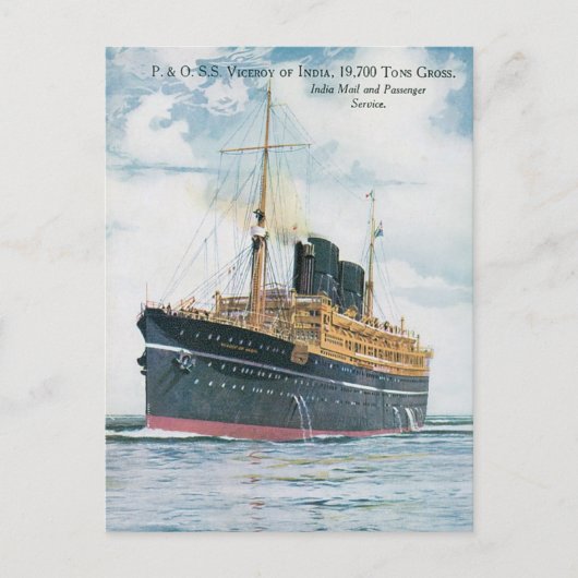 RMS Viceroy of India Briefkaart (Voorkant)