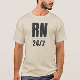 RN 24/7 | Geregistreerd Verpleegkundige Ontwerp T-shirt