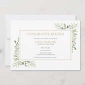 RN 3 Foto Greenery Graduation Party Kaart (Achterkant)