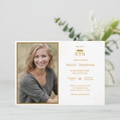 RN Afstudeerfeest Foto Wit Goud Kaart (Staand voorkant)