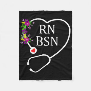 RN BSN Geregistreerde Verpleegkundige Bloemensteth Fleece Deken