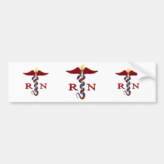 RN Caduceus Bumpersticker (Voorkant)