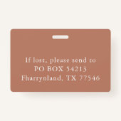 RN Caduceus | Copper Roos Gold Medical Photo ID Badge (Achterkant)